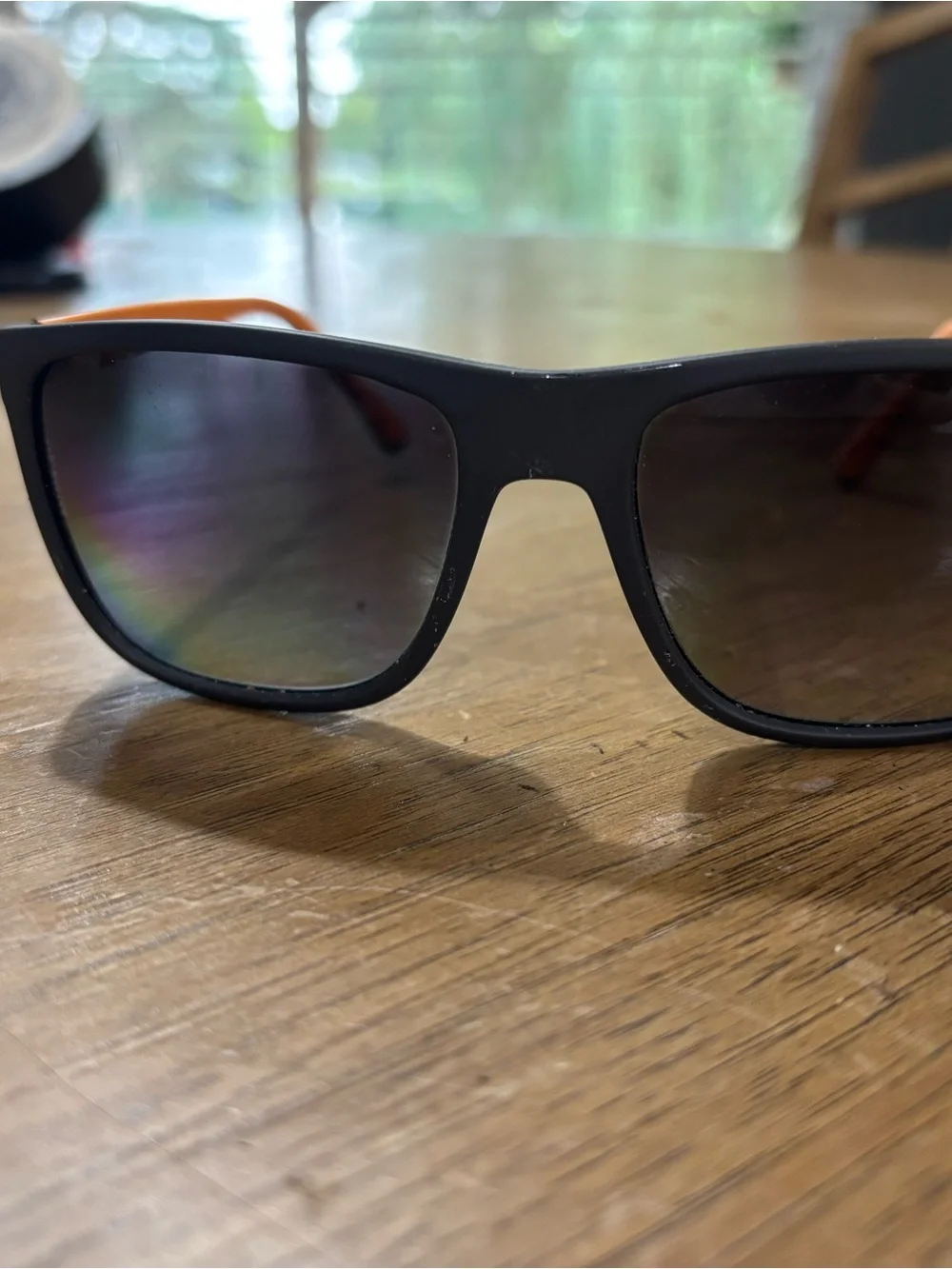 Dolce & Gabbana Men’s Gray Sunglasses with Orange Temples